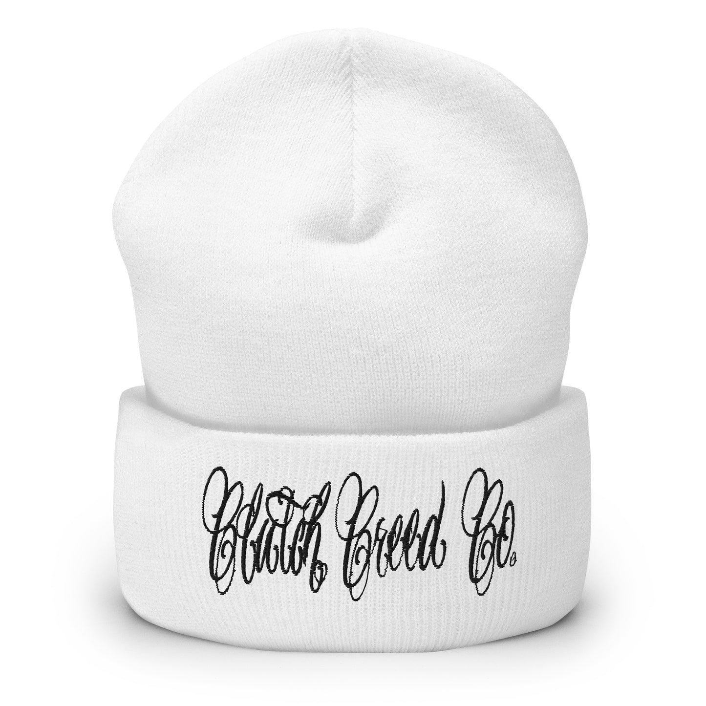 Embroidered Script Cuffed Beanie